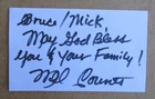 MEL COUNTS SIGNED AUTOGRAPH 3X5 INDEX CARD 2X NBA CHAMPION BOSTON CELTICS LAKERS