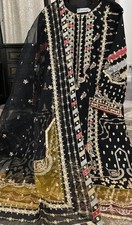 Pakistani Shalwar Kameez  Chiffon Embroidered Bust 38 small medium Duppatta
