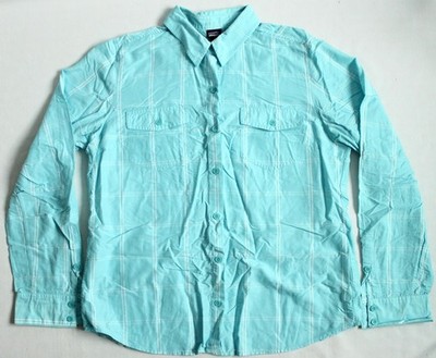 Patagonia Womens Size 14 Long-Sleeved Overcast Shirt Blue Button Down 54301