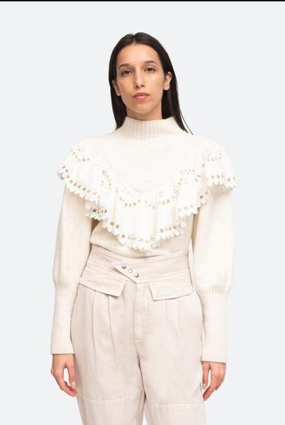 Women Sea New York Sweater White Alpaca 34 / XS /