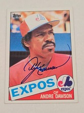 Andre Dawson 1985 Topps Hand Signed card