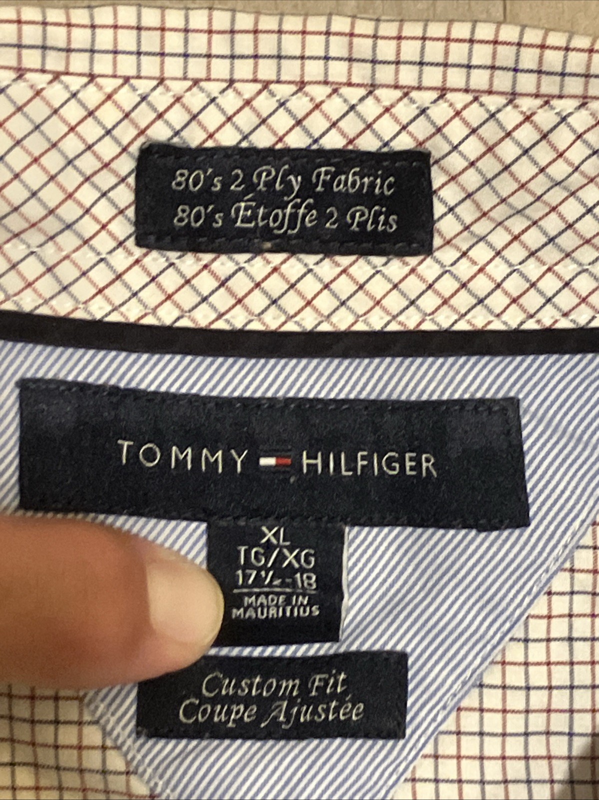 Tommy Hilfiger Custom Fit Long Sleeve Button Down Shirt Size XL image 2