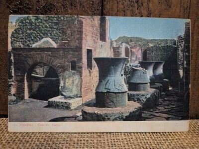 CASA DEI OVEN POMPEII POSTCARD N.VG EARLY 900 SMALL COLOR COLLECTION HISTORY