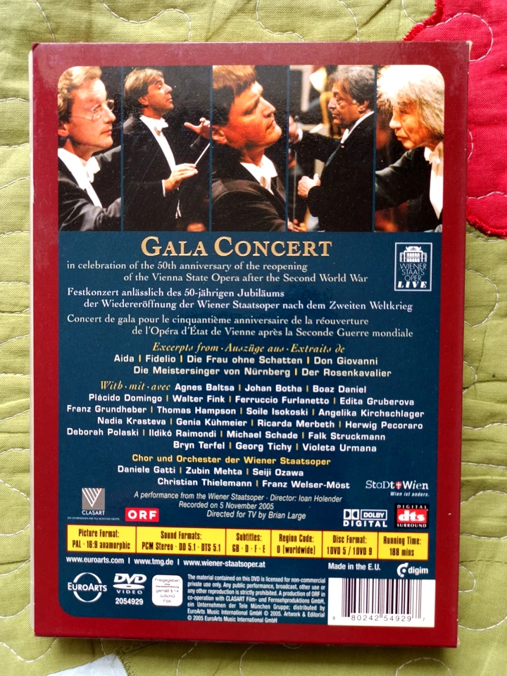 Gala Concert / Vienna State Opera [Region -ALL]  DVD, 2-DISC BOX SET - FREE POST - Image 2 of 2