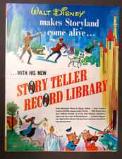 1966 Disney STORY TELLER RECORD LIBRARY Disneyland Records brochure catalog wb