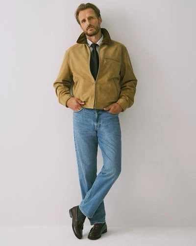 J. CREW Limited-edition Wallace & Barnes work jacket in Italian suede M $798 - product listing photo
