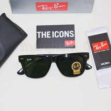 Ray-Ban Sunglasses Wayfarer Classic Black Frame Dark Green Lens 50mm