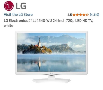 LG Electronics 24LJ4540-WU 24-Inch 720p LED HD TV,  With Original Remote, WHITE
