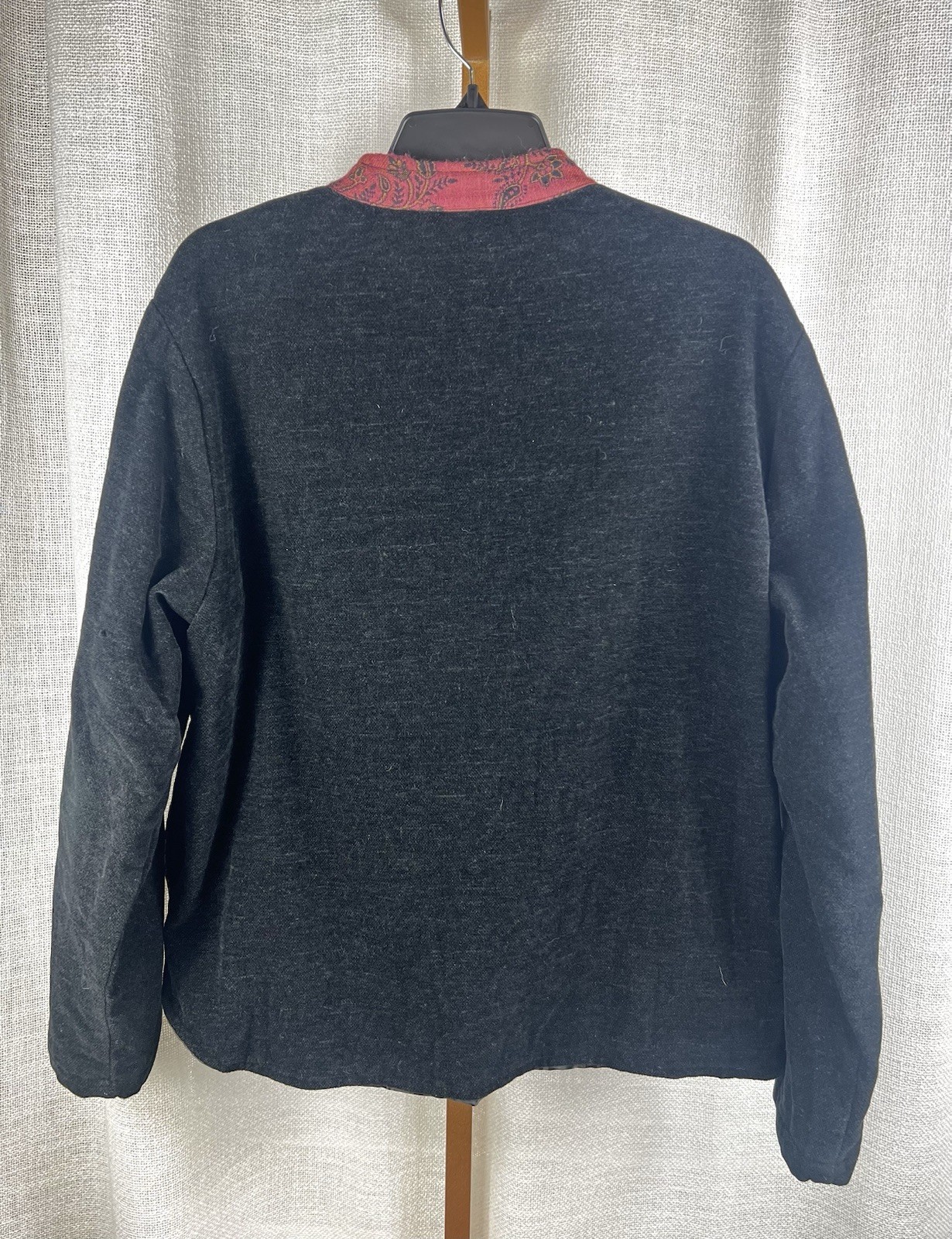 Vintage White Stag Chenille Patchwork Jacket Sz 1… - image 4