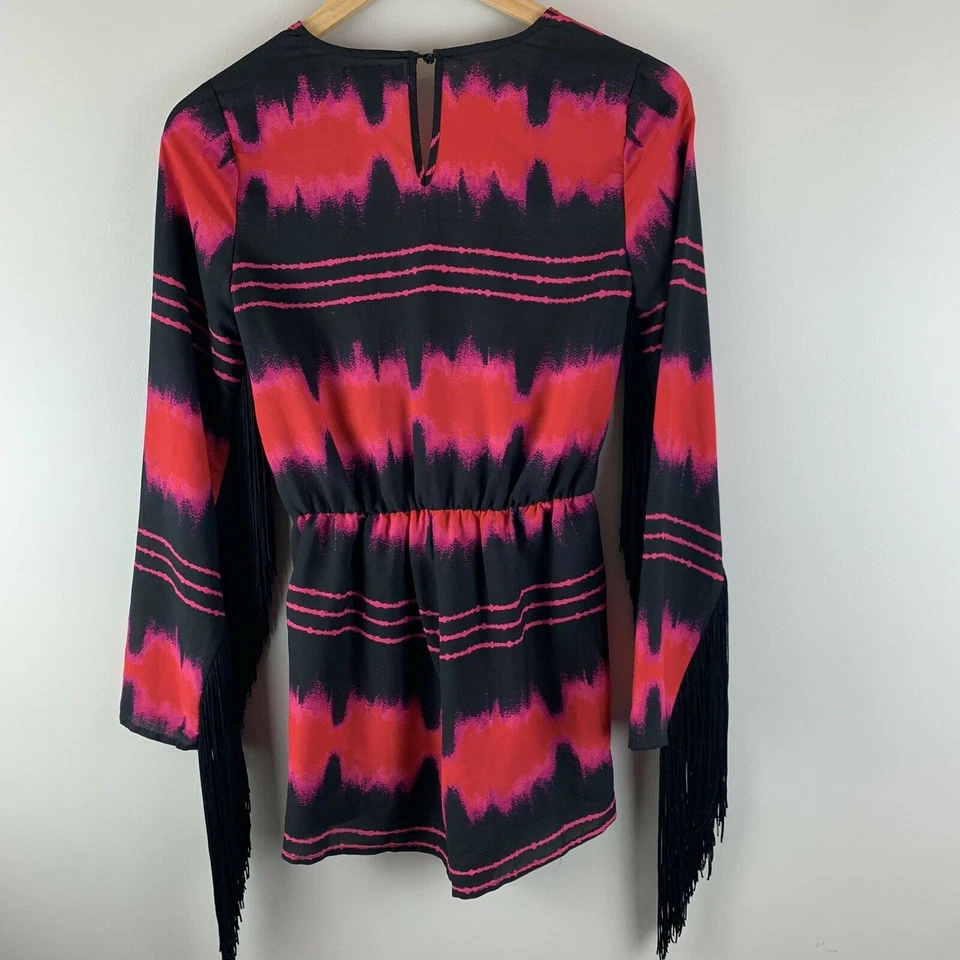 Material Girl 连衫裤短裤套装粉色黑色条纹 Xs 超小号 — 第 2/4 张图片