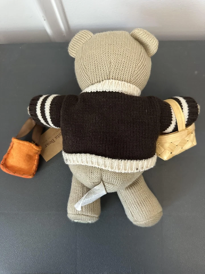 Starbucks Bearista Autumn 2009 Pumpkin Sweater Plush Basket Stuffed Toy Rare - Image 4 of 4