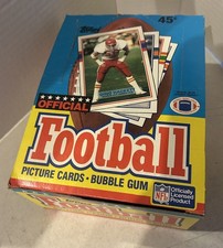 1989 Topps Football Card Display Wax Box ~~~E...