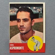 1963 Topps #464 Ken Aspromonte - Cubs - Ex-Mt