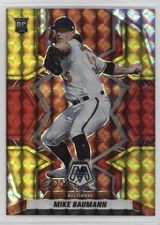 2022 Mosaic Rookies Choice Fusion Red & Yellow Prizm Mike Baumann #207 Rookie RC