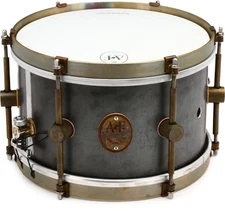A&F Drum Company Raw Steel Snare Drum - 6.5" x 10"