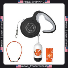 Retractable Dog Leash 50ft Tangle-Free Steel Cable for Small Medium Dogs