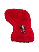 Vintage Disney Mickey Mouse Golf Red Fur Fuzzy Blade Putter Cover RARE