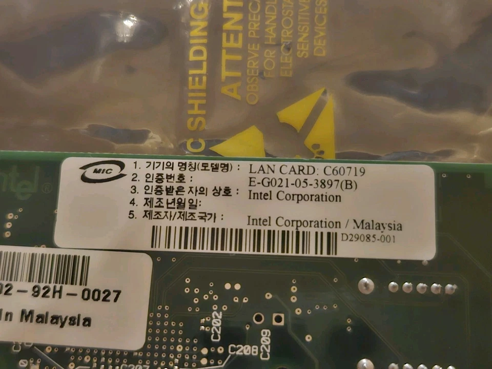 Intel Pro/1000 Pci-e Network Interface Card NIC C60719 Fiber Adapter Dell 0GF668 - Image 3 of 4