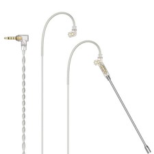 3.5mm 2-Pin 0.78mm IEM Cable with Microphone, Silver Plated OFC Wires Earphon...