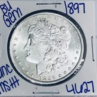 1897 BU UNCIRCULATED MORGAN SILVER DOLLAR AUTHENTIC U.S. MINT FREE SHIPPING 4627