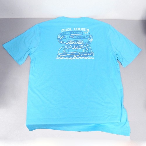 IZOD Saltwater Cool Louie's Crab Shack & Dive Bar Graphic Adult Large L T-Shirt - Bild 2 von 6