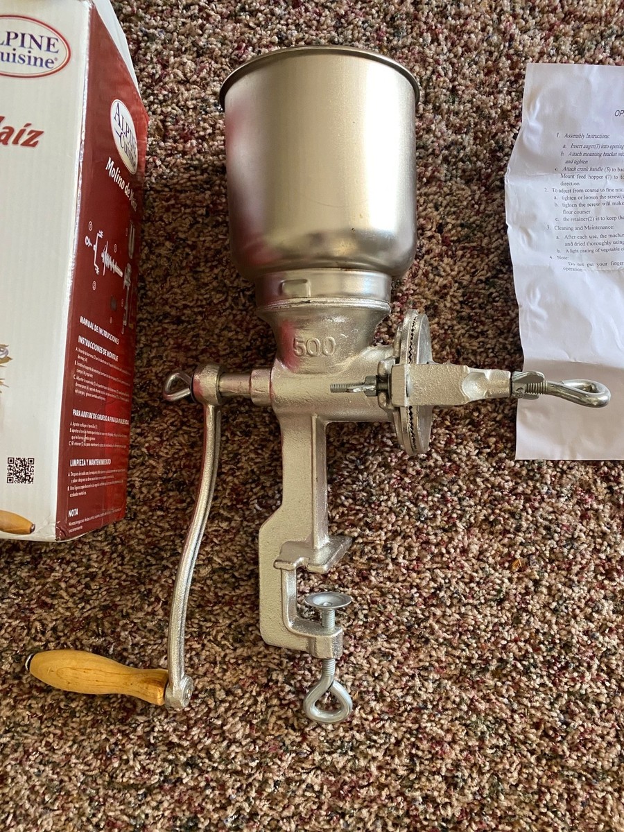 Alpine Cuisine Molino de Maiz Manual Cast Iron Corn Grinder, Used