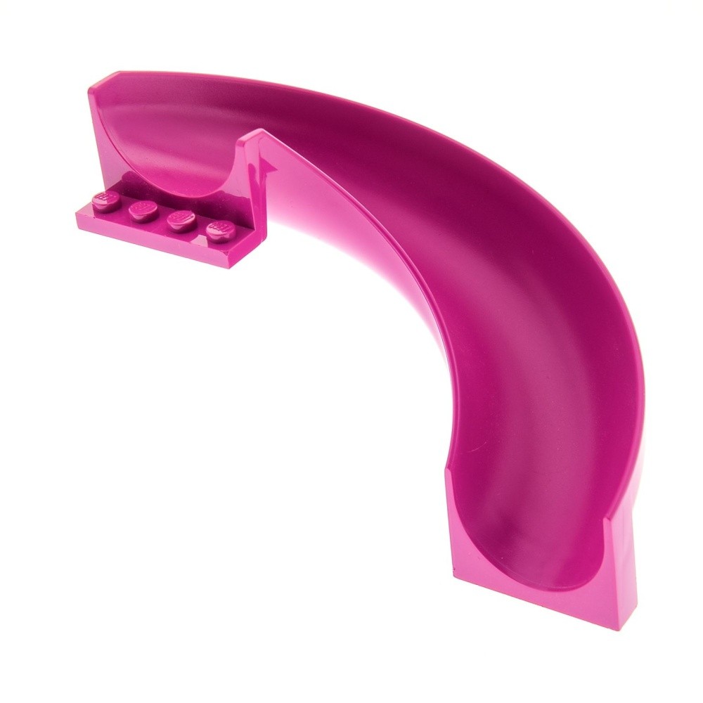 1X Lego Playground Slide Curved 180° 7X12X8 1/3 Magenta 6378798 11267