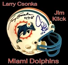 LARRY CSONKA & JIM KIICK AUTOGRAPHED SIGNED MIAMI DOLPHINS MINI HELMET w/APCOA