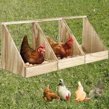 3 Pack Chicken Coop Nesting Boxes for Laying Eggs - Wooden, Duck  Chicken Ne...