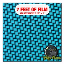 Hydrographic film Candied Blue Carbon Weave hydro dipping 7' x 20" hydro dip
