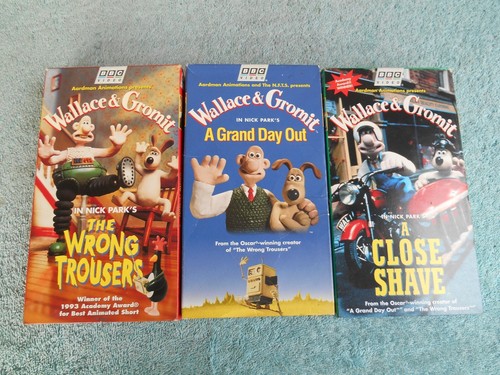 Wallace & Gromit Gift Set (VHS, 1996, 3-Tape Set) BBC VIDEO - Imagen 7 de 18
