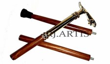 Vintage Wooden Walking Stick , Solid Brass Jaguar Head Handle Cane styles Gift