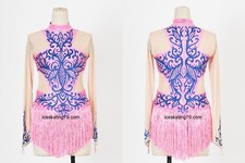 Ice Skating Dress Girls Custom Figure Skating Clother Women Competition Pink