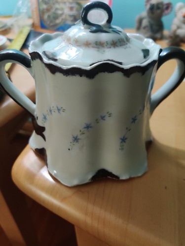 Rex Bavaria Germany R.Cole 1948  sugar Bowl 5 Inches High 6 Inches Wide  - Picture 1 of 13