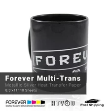 Forever Multi-Trans (Metallic Silver) Heat Transfer Paper 8.5" x 11" - 10 Sheets