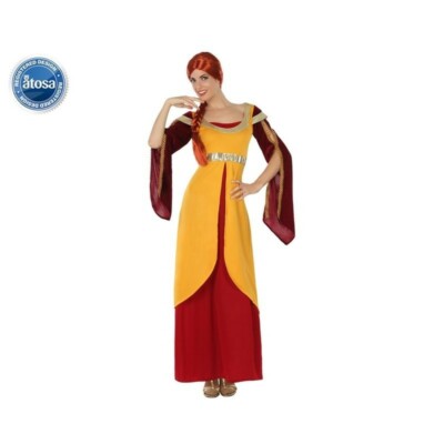 COSTUME DONNA CARNEVALE DAMA MEDIOEVALE REGINA MEDIEVALE