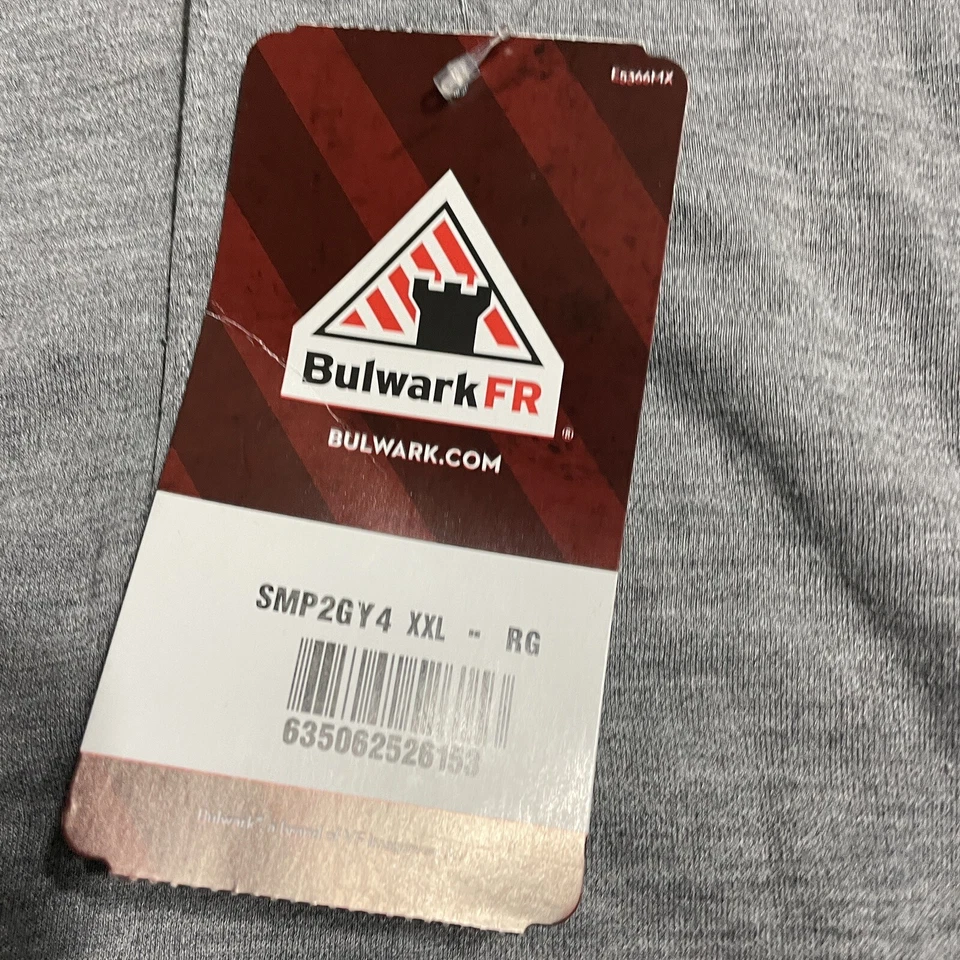 Camisa polo Bulwark FR resistente al fuego para hombre manga larga talla 4XL gris nueva con etiquetas Foto 4 de 4