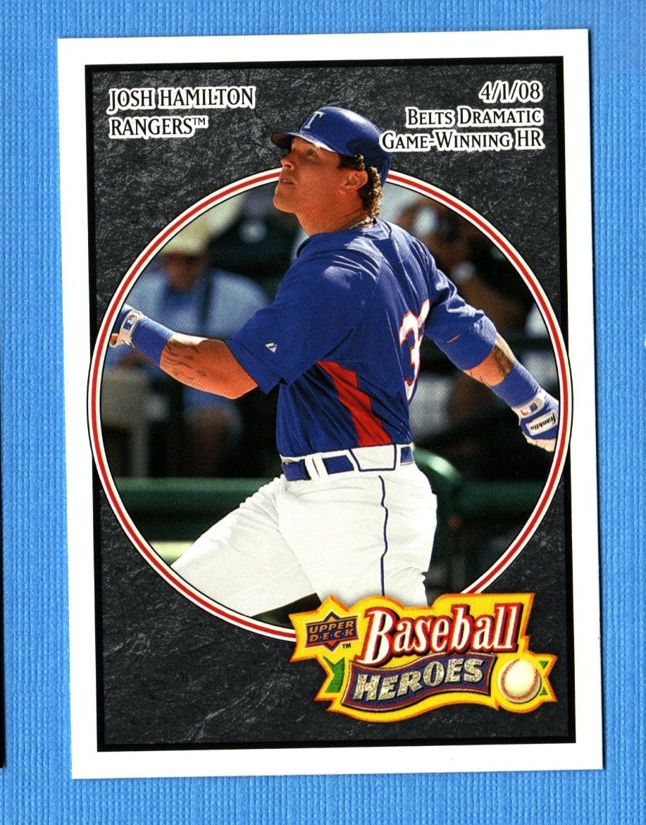 2008 Upper Deck Baseball Heroes Black #12 Josh Hamilton Rangers