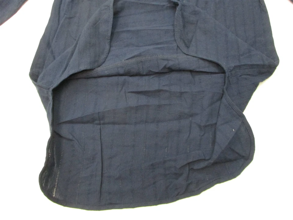 Vestido túnica camisa con cordones azul marino algodón talla S MERONA para mujer Foto 2 de 4