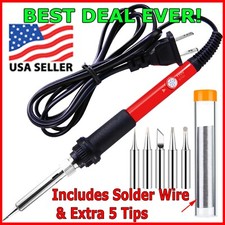 Soldering Iron Electric Gun Adjustable Temperature 60W Welding Solder Wire Kit