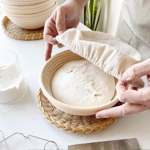 Banneton Bread Proofing Basket, Banneton Basket Set of 2, 9 Inch Sourdough Proof - Picture 4 of 12