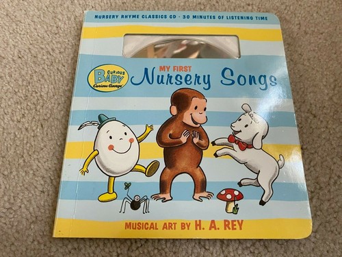 CURIOUS BABY GEORGE My First Nursery Songs Board Book & CD  VERY GOOD - Afbeelding 1 van 2