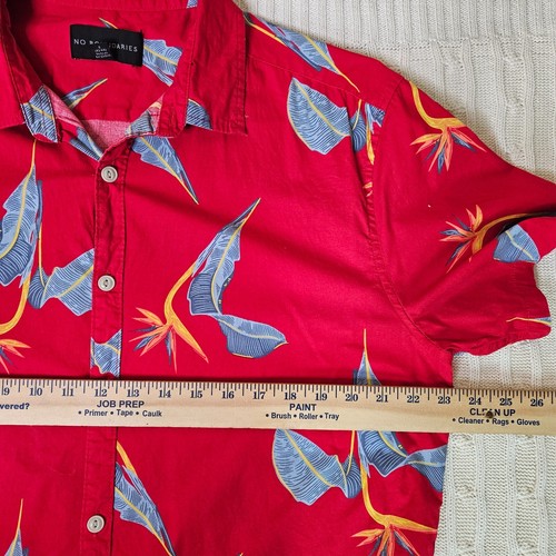 No Boundaries Men’s Button up Hawaiian Aloha Shirt Size L - Picture 3 of 7