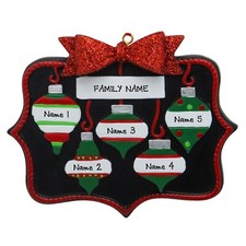 PERSONALIZED Christmas Ornament Family - Family of 5 Christmas Ornament Keepsake