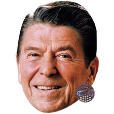 Ronald Reagan Celebrity Mask, Flat Card Face