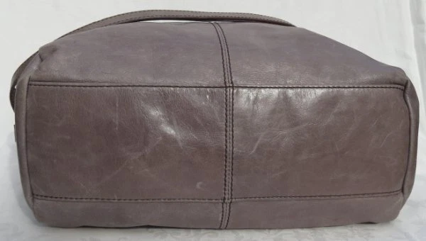 $348 HOBO Gray Soft Polished Leather Top Handles SHEILA Purse Tote Bag Large - Image 4 of 4