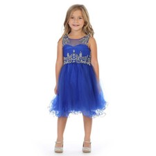 ROYAL BLUE Size 14 Flower Girl Dress Birthday Bridesmaid Recital Wedding Formal