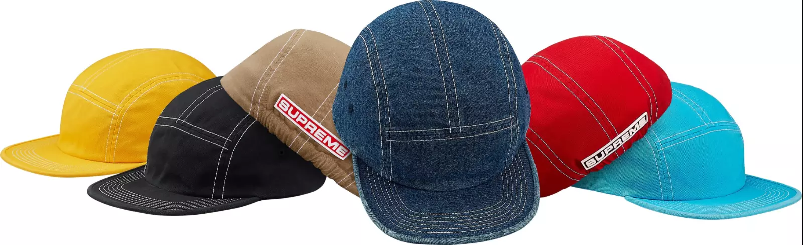 Casquette de camp patch arrière Supreme ajustée rouge F/W 18 NEUVE Deadstock
