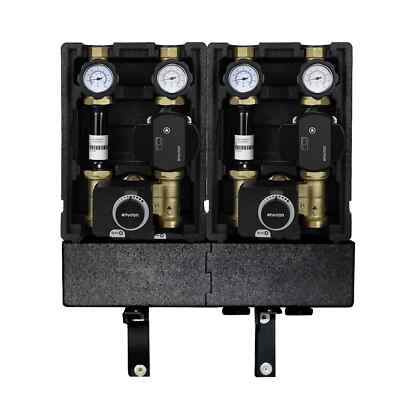 2x Pumpengruppe gemischt mit Verteilerbalken Heizkreisset Pumpenstation Environ