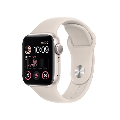 Apple Watch SE 2 GPS 40mm Starlight Aluminum Case with Sport Band-image